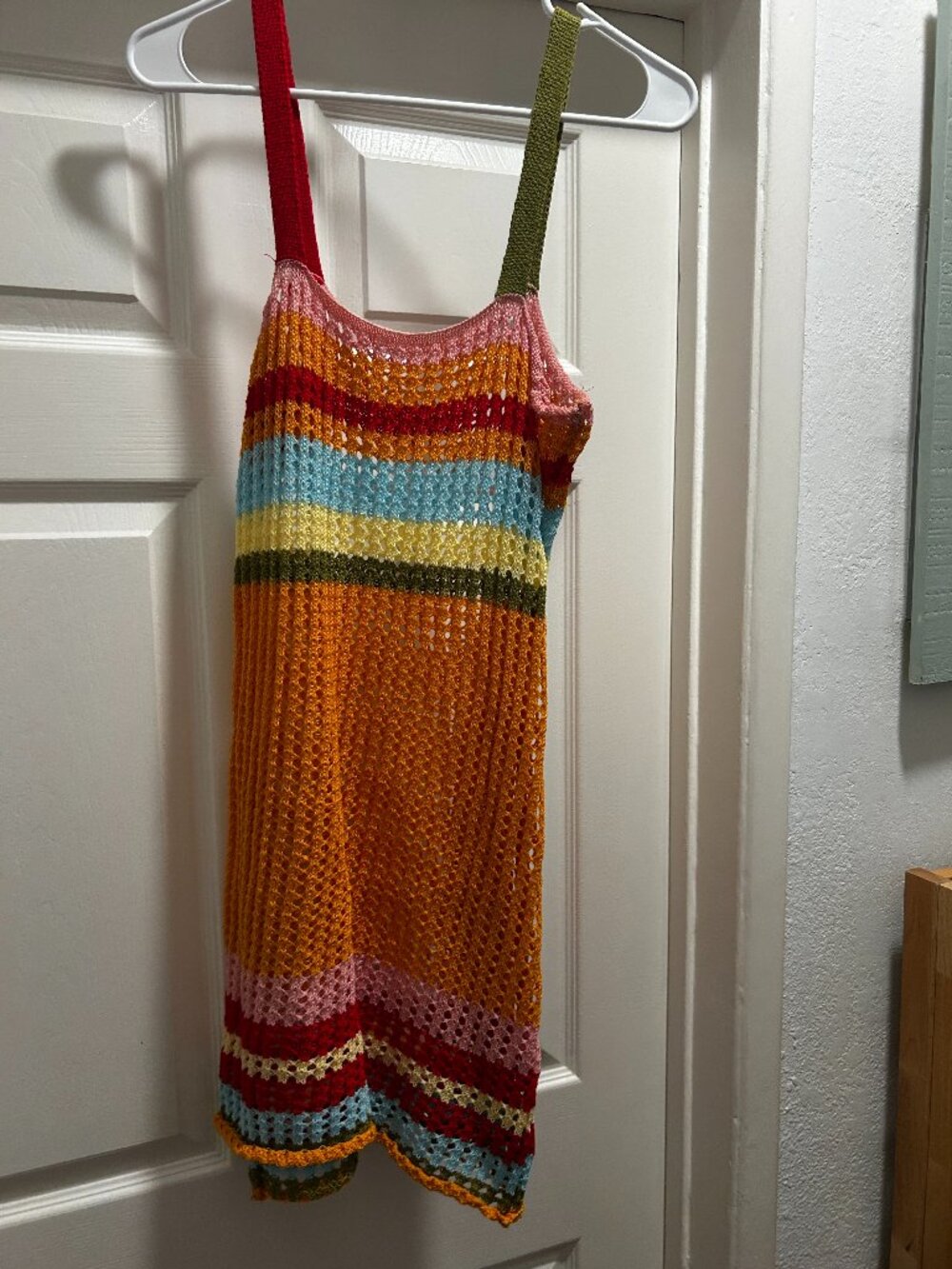 Rainbow Crochet Swim Cover Up